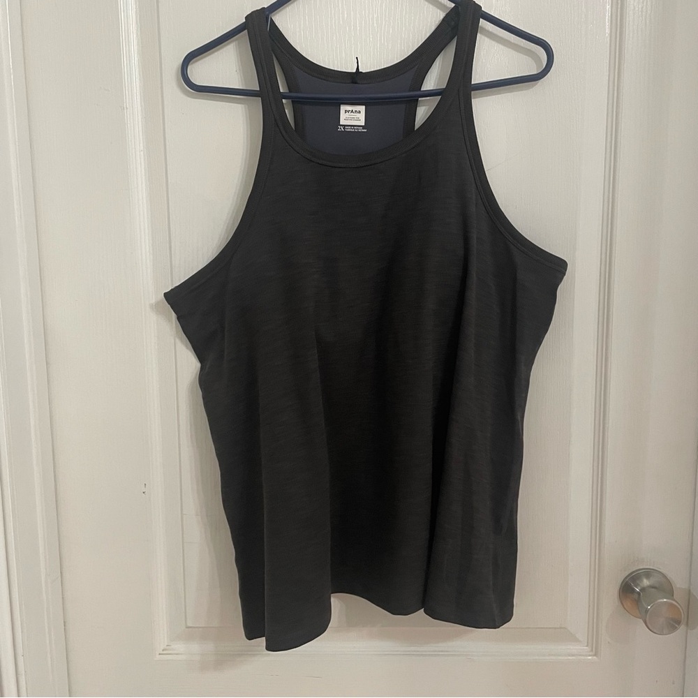 Prana Black Heather BECKSA TANK PLUS Top Size 2X
